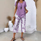 👗50% OFF! 🔥Women's 2-Piece Set – Layered Asymmetrical Tunic Top & Printed Wide Leg Pants, Breathable Polyester ✨