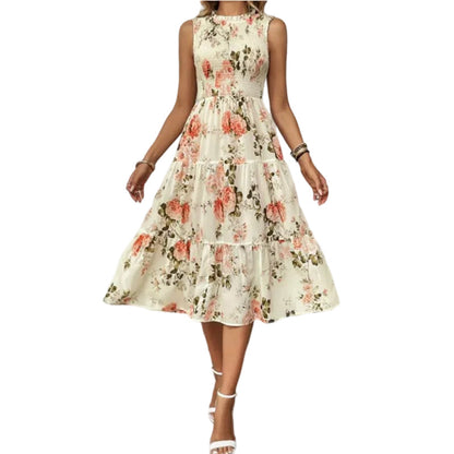 📢📢40% OFF !! ⏰Women’s Sleeveless Floral Print Casual Dress