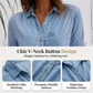 📢📢40% OFF !! ⏰Relaxed Fit A-Line Denim Dress with Mesh Sleeve Detail