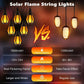 📢📢30% OFF !! ⏰New IP65 Solar LED String Lights, flame-style, waterproof, for outdoor use, with sensor, for gardens, courtyards and camping, 360° beam angle