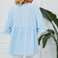 🌿V Neck Short Sleeve Blouse for Women｜Casual Comfy Tops👕