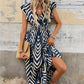 👗 50% OFF NOW! 🌺 Women's Elegant Printed V-Neck Dress – Bold Print, Waist Cinching & Breathable Fabric ✨