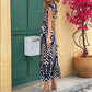 👗 50% OFF NOW! 🌺 Women's Elegant Printed V-Neck Dress – Bold Print, Waist Cinching & Breathable Fabric ✨