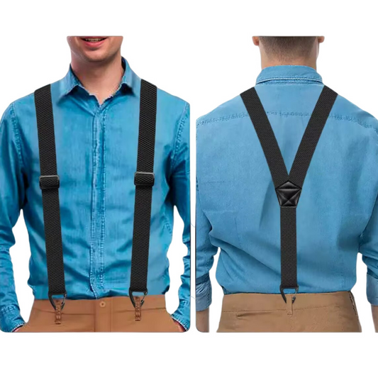 🧳Premium Men's X-Back Suspenders 🔗 Sturdy Hook Clips 🎁 40% OFF!!