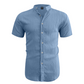 📢📢40% OFF !! ⏰Men's Summer Stand Collar Short Sleeve Shirt