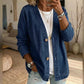 ✨ Women's Classic Button Front Denim Jacket – V-Neck, Breathable Fabric & Relaxed Fit 💙