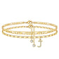 ✨ 50% OFF NOW! 💛 Layered Gold Ankle Bracelet for Women – Rhinestone, Adjustable & Perfect Beach Jewelry 🏖️