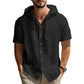 👕 LIMITED-TIME 50% OFF! 🧥 Men's Casual Short Sleeve Hoodie Shirt – Linen Blend, Adjustable Hood, Breathable 🌴