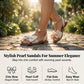 👡 Stylish Pearl Ankle Strap Sandals 💫 Fashion Party & Daily Wear