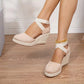 🌼 LIMITED-TIME 50% OFF! 👡 Women's Espadrille Wedge Sandals – Closed Toe, Criss-Cross Straps, Bohemian 🌴