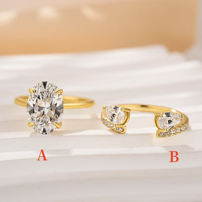 💍✨Sparkly Teardrop Open Ring for Women