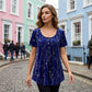 ⏳Time-Limited Special⏰Women's Floral Print Pleated Tunic Top