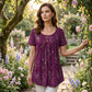⏳Time-Limited Special⏰Women's Floral Print Pleated Tunic Top
