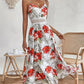 🎈 New arrival 40% OFF🌿👗Women’s Floral Print High Slit Spaghetti Strap Flowy Dress