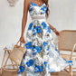 🎈 New arrival 40% OFF🌿👗Women’s Floral Print High Slit Spaghetti Strap Flowy Dress