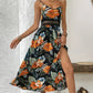 🎈 New arrival 40% OFF🌿👗Women’s Floral Print High Slit Spaghetti Strap Flowy Dress