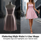 👗 LIMITED-TIME 50% OFF! 🎀 Tie-Front Smocked Dress – Spaghetti Strap, A-Line, Ruffled Hem ✨