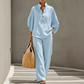 📢📢40% OFF !! ⏰Women's Stand-Up Collar Top & Wide-Leg Pants Set
