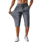 🩳 50% OFF NOW! 🏃 Men's Quick-Dry Sports Capri Pants – Stretchy & Breathable with Secure Zipper Pockets – Elastic Waist & Versatile Fit 🧘‍♂️