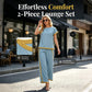 ⏳Time-Limited Special⏰Women's Casual 2-Piece Set – Top & Shorts/Pants, Contrast Trim, Soft Fabric