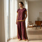 ⏳Time-Limited Special⏰Women's Casual 2-Piece Set – Top & Shorts/Pants, Contrast Trim, Soft Fabric