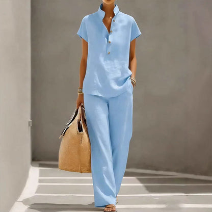 👕 LIMITED-TIME 50% OFF! ✨ Women's 2-Piece Set – Solid Color, Casual, Comfortable, Versatile ✨