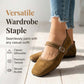 🌿2026 New Style🥿 Comfortable PU Suede-Look Strap Ballet Flats✨