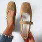 🌿2026 New Style🥿 Comfortable PU Suede-Look Strap Ballet Flats✨
