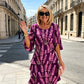 👗 50% OFF! ✨ Tiered Midi Dress – Floral Pattern, Split Sleeves, Flowy, Elegant 🌸