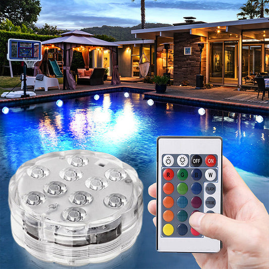 💦🔋 Submersible Waterproof Remote Control LED Lights 🌈 for Swimming Pool Spa Hot Tub