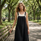👗 50% OFF! ✨ Women's Midi Overall Dress – Loose, Pockets, Comfortable, Casual 🍂