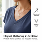 ✨👚 Women's Casual V-Neck Short Sleeve T-Shirt 💫