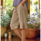 📢Limited-time 50% OFF👖Women's Casual Solid Color Pocket Capri Pants