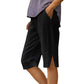 📢Limited-time 50% OFF👖Women's Casual Solid Color Pocket Capri Pants