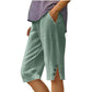 📢Limited-time 50% OFF👖Women's Casual Solid Color Pocket Capri Pants