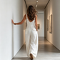 👖 LIMITED-TIME 50% OFF! ✨ Women's Jumpsuit – V-Neck, Pockets, Wide-Leg, Sleeveless ✨