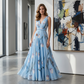 👗 LIMITED-TIME 50% OFF! ✨ Tulip Print Maxi Dress – Elegant V-Neck, Flowy, Floral 🌷