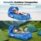 ☁️🏖️ Effortless Inflation Air Lounger⛱️ With Sunshade Design ✨