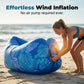 ☁️🏖️ Effortless Inflation Air Lounger⛱️ With Sunshade Design ✨