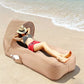 ☁️🏖️ Effortless Inflation Air Lounger⛱️ With Sunshade Design ✨