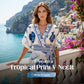 📢📢40% OFF !! ⏰Women's Tropical Print V-Neck Wrap Romper