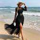 👗🔥2026 New Style Arrival Women's Sheer Bell Sleeve Maxi Dress ✨💃