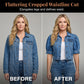 💃👖2026 New Style Arrival🔥 Women's Puff Short Sleeve Cropped Denim Jacket ✨