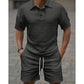 ✨🧍‍♂️ Solid Color 2-Piece Casual Short Sleeve Set 👔