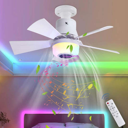 ⏳Time-Limited Special⏰Smart Ceiling Fan with Light, RGB & Bluetooth Speaker