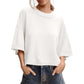 ⏰ 50% OFF – Limited Time Only✨Cosy Cropped Sweater 🌸 Women’s Short Sleeve Relaxed Fit Knit Top☕️
