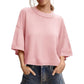 ⏰ 50% OFF – Limited Time Only✨Cosy Cropped Sweater 🌸 Women’s Short Sleeve Relaxed Fit Knit Top☕️
