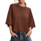 ⏰ 50% OFF – Limited Time Only✨Cosy Cropped Sweater 🌸 Women’s Short Sleeve Relaxed Fit Knit Top☕️