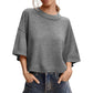 ⏰ 50% OFF – Limited Time Only✨Cosy Cropped Sweater 🌸 Women’s Short Sleeve Relaxed Fit Knit Top☕️