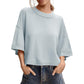 ⏰ 50% OFF – Limited Time Only✨Cosy Cropped Sweater 🌸 Women’s Short Sleeve Relaxed Fit Knit Top☕️